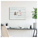 $48 Wooden Planks Print Magnetic Dry Erase Board, 30x20 in, Frameless