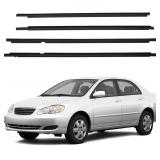 4pcs Seals Weatherstrip Trim for Toyota Corolla 2004-2008 4-Door