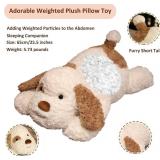 Dog Weighted Stuffed Animal, 5.7 lb, 25.5 in Plush Toy, Brown