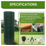 $70 Hardware Cloth 1/2 in x 36 in x 100 ft PVC Coated Welded Wire Mesh