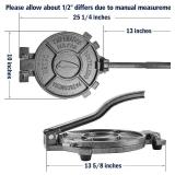 $51 ARC Tortilla Press 10.4" Cast Iron Tortilla Maker, Black/Gray