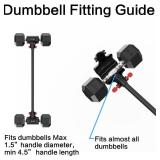 $76 SEWD Dumbbell Converter Turn Dumbbells into Barbell Set, 220 lb