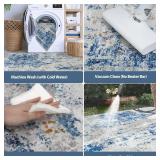 $119 8x10 Area Rug - Washable Abstract Non-Slip Indoor Carpet