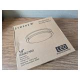 DYMOND 14" LED Ceiling Light Flush Mount, Dimmable Brushed Nickel