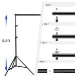 Backdrop Stand Kit 10x6.5ft Adjustable Background System Carry Bag
