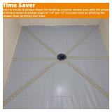 Pitch Shower Kit Sticks for Pitch, Quick Pre-Sloped Shower Pan