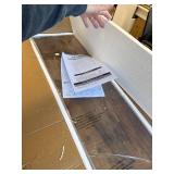 $133 3-Tier Horizontal Bookshelf, Industrial Book Shelf, Rustic Brown