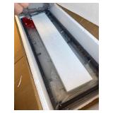 $133 3-Tier Horizontal Bookshelf, Industrial Book Shelf, Rustic Brown