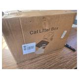 Prodigen Stainless Steel Cat Litter Box with Lid, 19.6x14x12 in