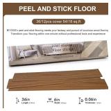 $70 Brown Peel-and-Stick Floor Tile, 36-Pack, 54 Sq Ft, Vinyl Plank