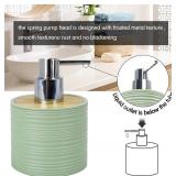 CERBIOR 6pc Bamboo Bath Set: Soap Dispenser, Holder, Cup, Dish