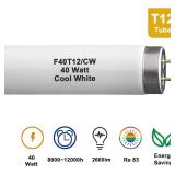 $69 (6 Pack) F40T12 48in Fluorescent Tubes, 40W, 2600lm, 4100K