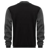 XL- Fashion Varsity Sweatshirt Slim Fit Cotton Jackets Coat
