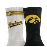 Iowa Hawkeyes Adult 2-Pack Crew Socks