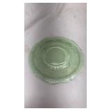 Green Depression Glass Serving Plate