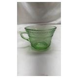 Green Depression Glass Serving Plate