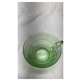 Green Depression Glass Serving Plate