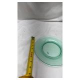 Sea Green Glass Plate with Uranium Glow