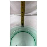 Sea Green Glass Plate with Uranium Glow