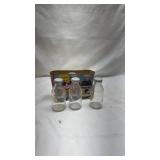 Clear Glass Mason Jars with White Lids - Set of 3