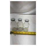 Clear Glass Mason Jars with White Lids - Set of 3