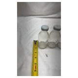 Clear Glass Mason Jars with White Lids - Set of 3