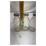 Clear Glass Mason Jars with White Lids - Set of 3