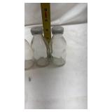 Clear Glass Mason Jars with White Lids - Set of 3