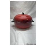 Bundt Rice Cooker - Red Enamel Double Steamer