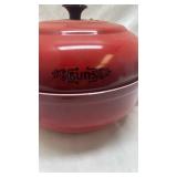 Bundt Rice Cooker - Red Enamel Double Steamer