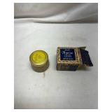 Avon Topaze Cream Sachet Box with Glass Jar