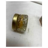 Avon Topaze Cream Sachet Box with Glass Jar