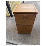 2 Drawer Wooden File Cabinet