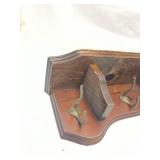 Wooden Wall Mounted Coat Rack with Metal Hooks
