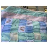 Handmade Care Bear Patchwork Quilt