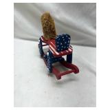 Patriotic Wooden Rocking Horse Decor