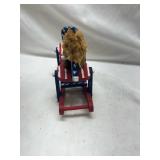 Patriotic Wooden Rocking Horse Decor