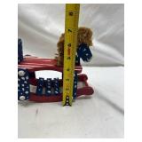 Patriotic Wooden Rocking Horse Decor