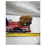 Patriotic Wooden Rocking Horse Decor