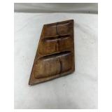 Wooden 3-Section Divided Tray