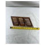 Wooden 3-Section Divided Tray