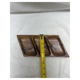 Wooden 3-Section Divided Tray
