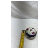 Hand Painted Porcelain Bowl with Floral Design