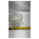 Clear Glass Pedestal Dessert Bowls Set