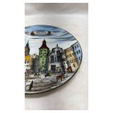 European Cityscape Decorative Plate