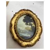Italian Gilt Wood Picture Frame with Classical Scene