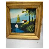 Mid-Century Abstract Landscape Oil Painting Set