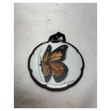 Hand Painted Monarch Butterfly Decorative Plate