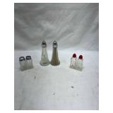 Salt and Pepper Shaker Set with Cut Glass Design