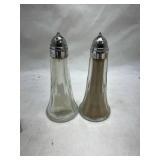 Salt and Pepper Shaker Set with Cut Glass Design